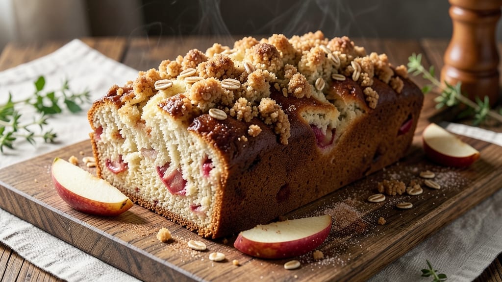 Apple Streusel Yeast Bread Recipe: Warm Spiced Apple Streusel With Buttery Crust