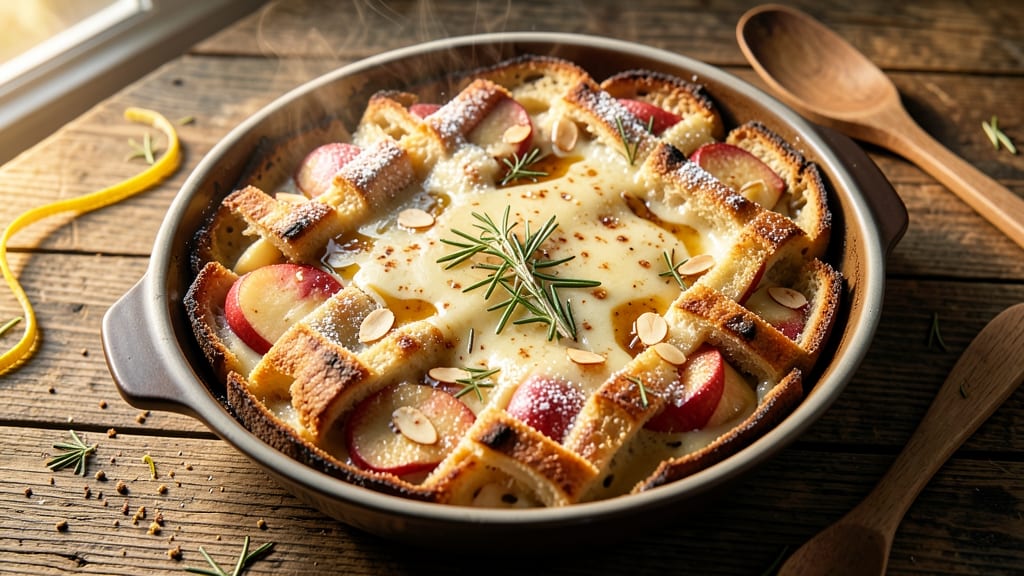 Apple Tuscan Bread Pudding Recipe: Warm Cinnamon-Apple Crunch With Caramelized Top