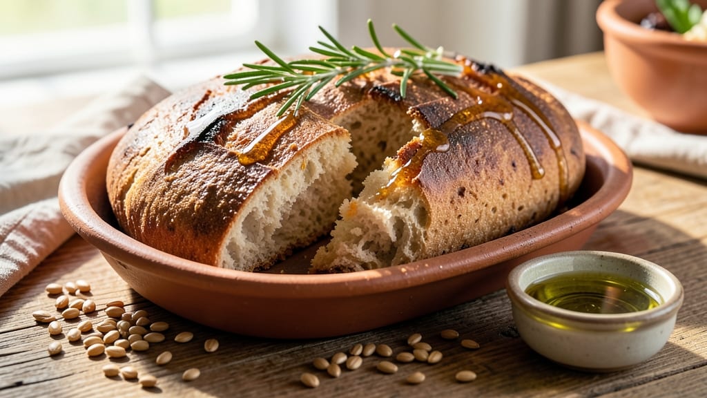 Ancient Greek Barley Bread Recipe: Crusty Crunch With Foil-Sealed Ancient Grain Heart