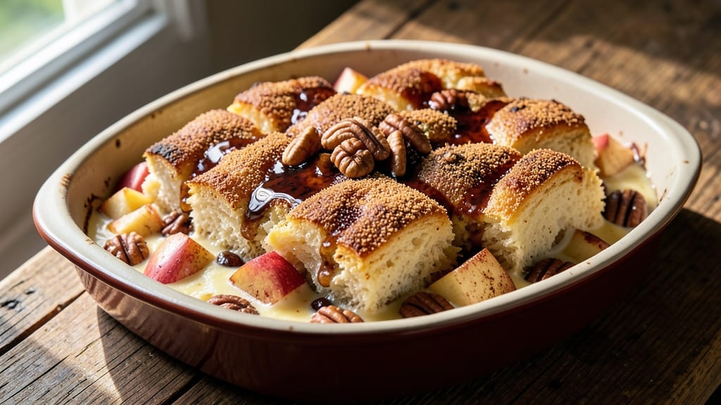 Apple Cider Bread Pudding Recipe: Spiced Rum-Infused Warmth in Every Slice