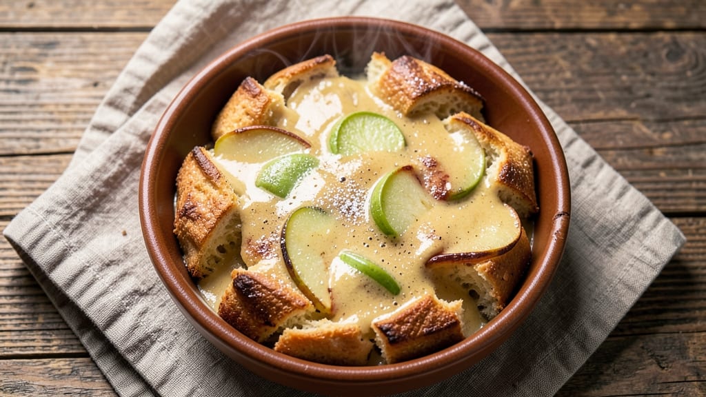 Apple Custard Bread Pudding Recipe: Warm Spice-Infused Layers with Caramelized Apples