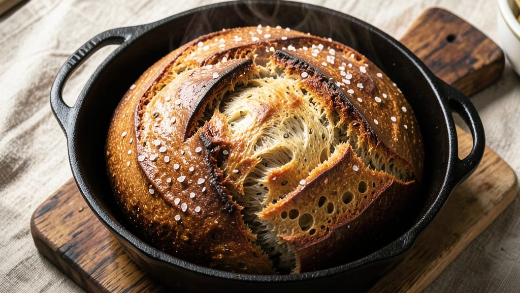 Artisan Sourdough Bread Recipe Dutch Oven: Crusty Gold Crunch From Foil-Sealed Magic