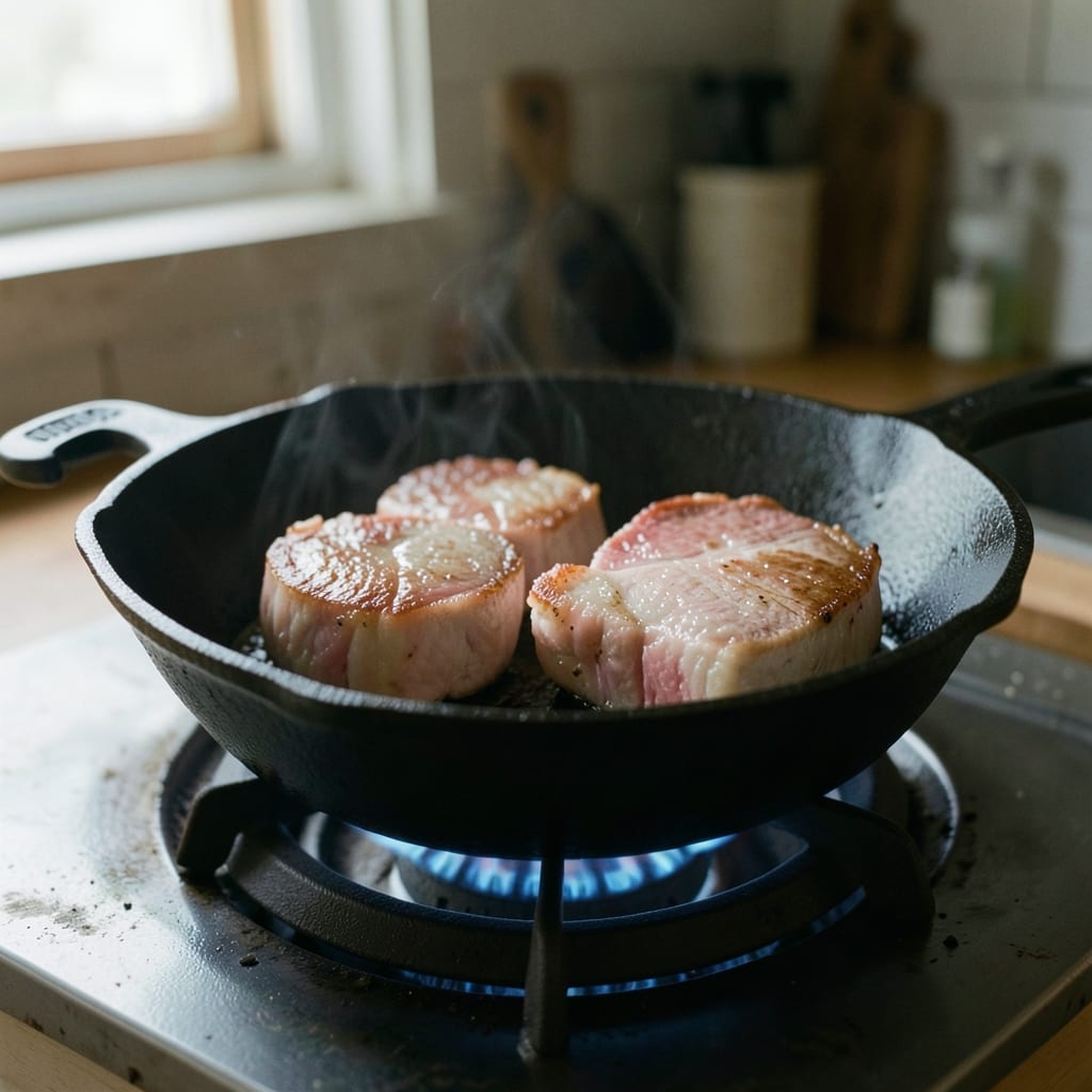 The first pass, in the pan