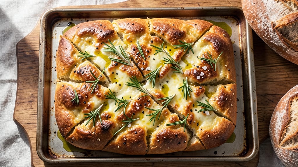 Asiago Cheese Focaccia Bread Recipe: Golden Pull-Apart Stretch With Foil-Sealed Juice Lock