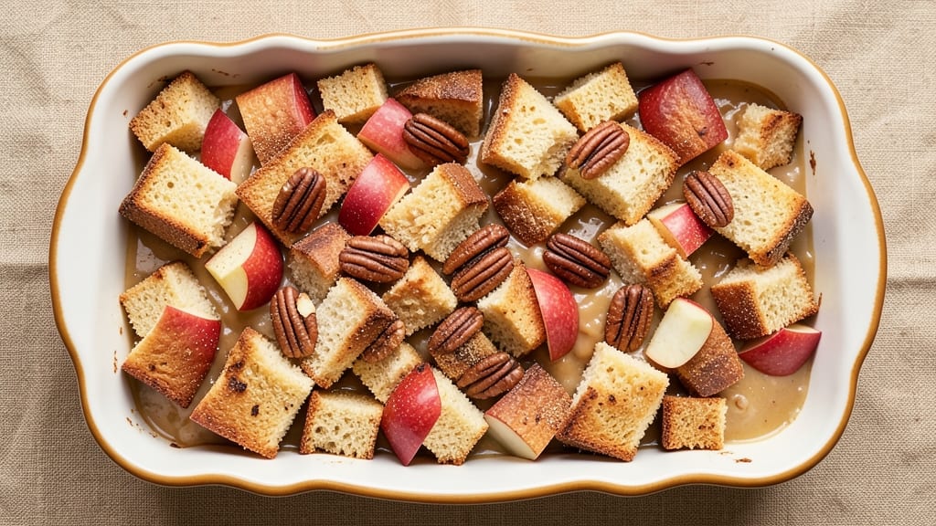 Apple Pecan Bread Pudding Recipe: Warm Spice and Crunchy Nut Harmony